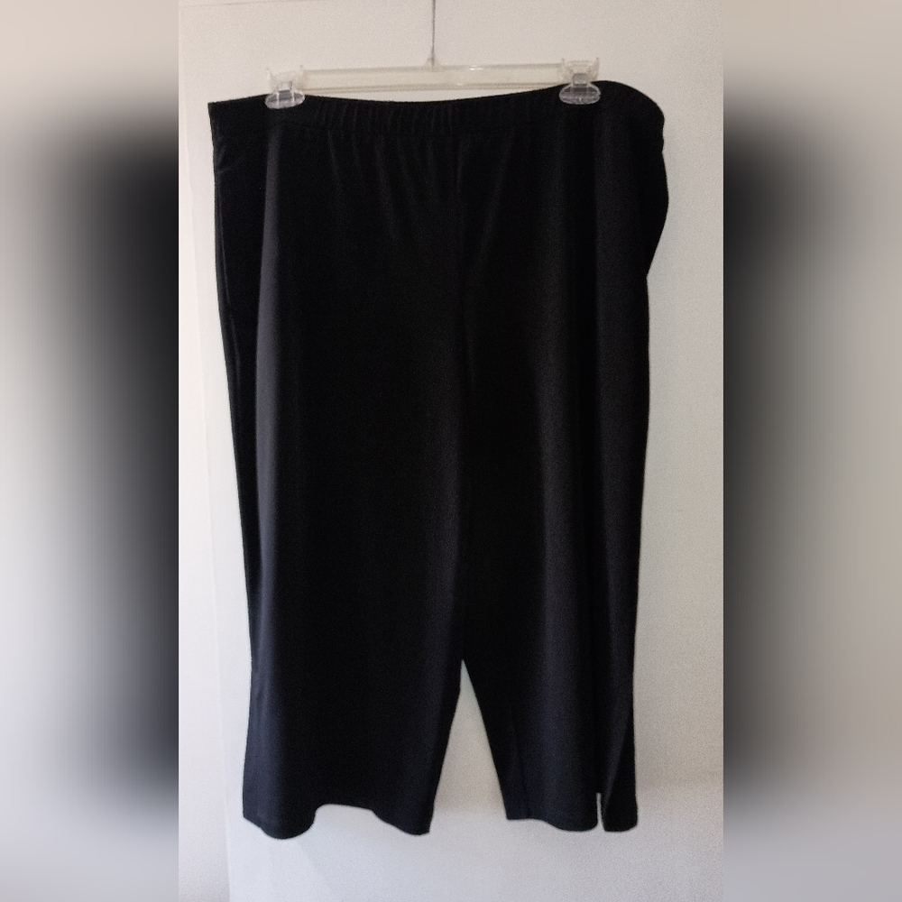 Susan Graver Liquid Knit Black Palazzo Pants